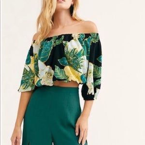 XS Free People electric day crop top
